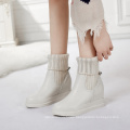 White boots women's white Boots genuine leather Booties Women Ladies Winter Boots Shoes